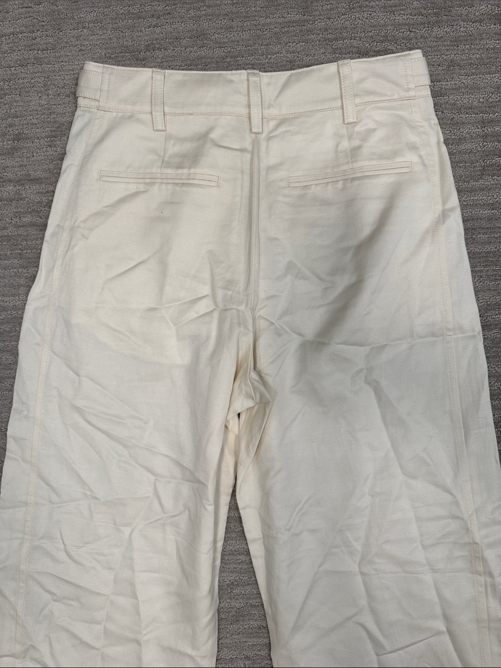 Madewell NWT The Barrel-Leg Pant in Drapey Twill Vintage Ivory Size 2 - Picture 13 of 13